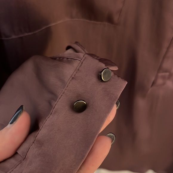 Plum long sleeve Addition Elle silky blouse - Picture 4 of 4